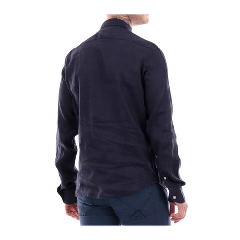 YESZEE Camicia in lino Camicia Uomo alla francese in lino Blu P24-YESZEEC505UP00-0710-M - Francavilla Moda
